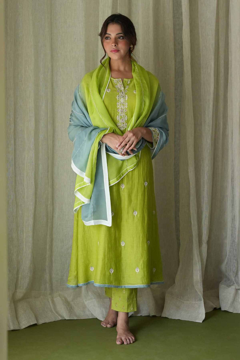 Buy Green Kurta Suit Sets for Women by Enchanted Drapes Online