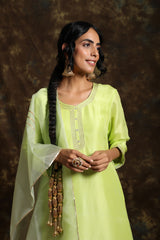 Mithu Kurta in Summer Silk Fabric With Jama Bottom
